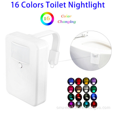 Custom Logo Toilet Bowl Sensor Motion Activated Toilet LED Night Light with 16 Colors